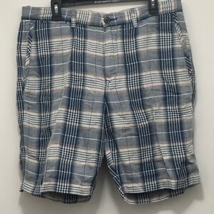 Tommy Bahama Blue, White & Tan Plaid Men’s Shorts